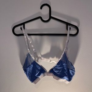 Mary Young Blue Bra - Bamboo & Mesh - Medium